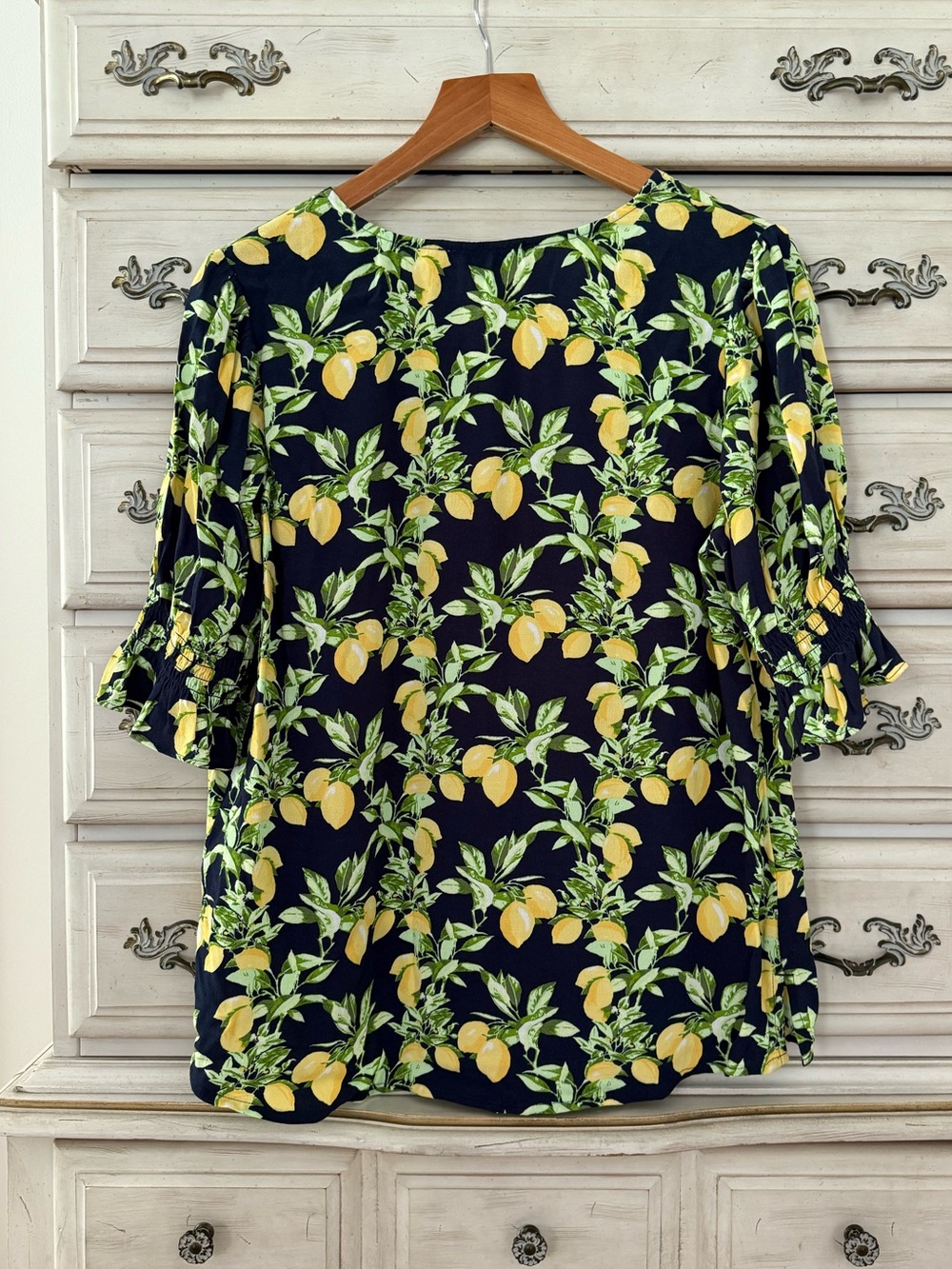 Loft Lemon Euro Summer Blouse Top - Picture 3 of 5